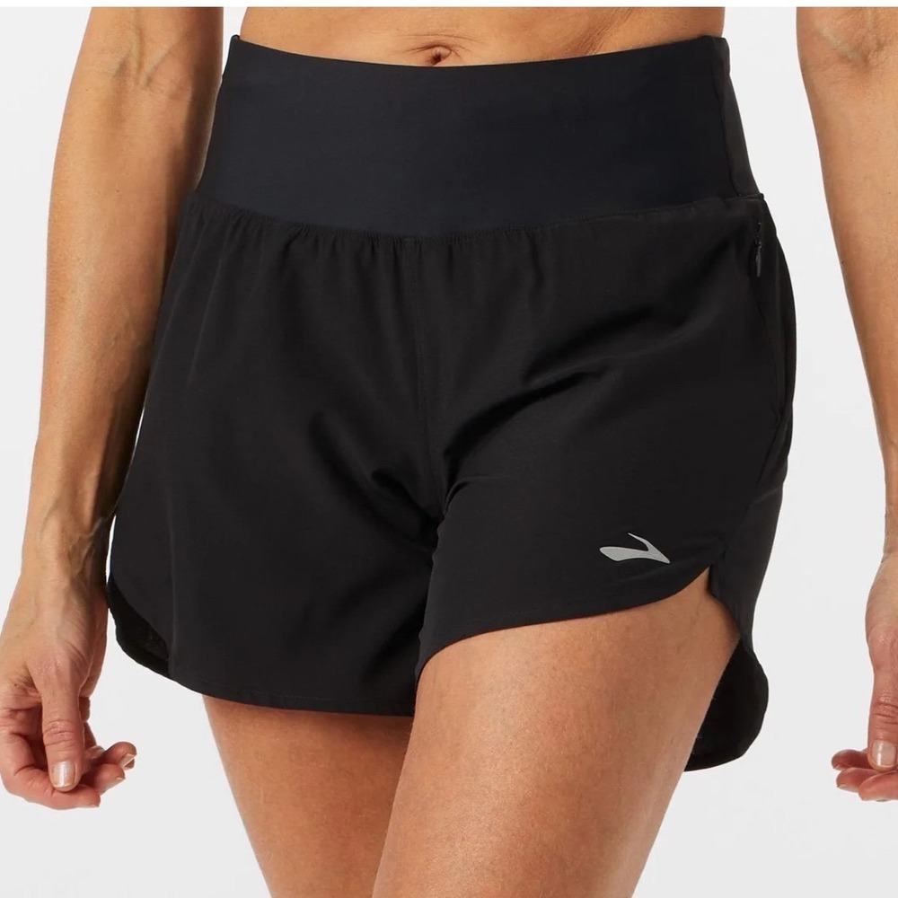 Brooks Chaser 5" Running Shorts Black Womens Large 221465001.035 NWT